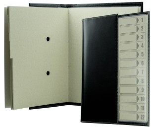 Ordnungsmappe DIN A4 | Echtleder | CAMBRIDGE schwarz